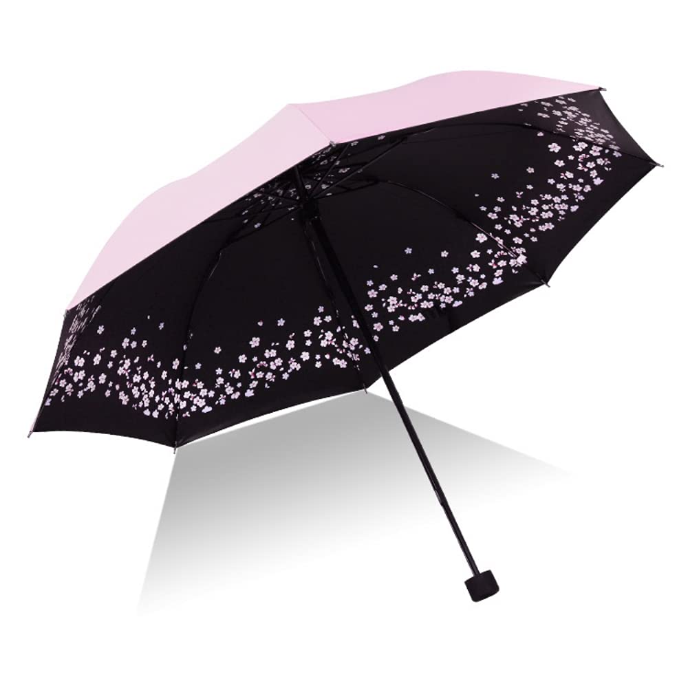 PALAY Lightweight Umbrella Reinforced Windproof Frame Waterproof UV Resistance Umbrella for Women Stylish Unfolding 96cm (Pink + Cherry Blossom) PALAY Lightweight Umbrella Reinforced Windproof Frame Waterproof UV Resistance Umbrella for Women Stylish Unfolding 96cm (Pink + Cherry Blossom)